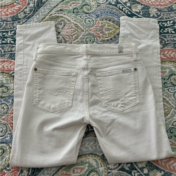 7 For All Mankind Destroyed Josefina Boyfriend Mid Rise Jeans - Picture 5 of 6